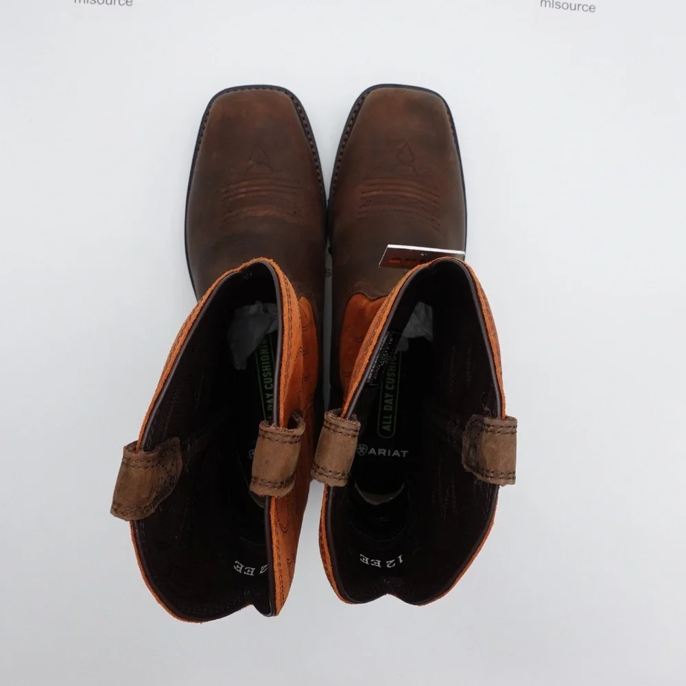 NEW Size 12 WIDE 2E Men's Ariat GroundBreaker Steel Toe Work Western Boots